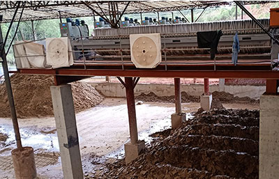 廂式壓濾機在洗沙污泥脫水應用的工作過程